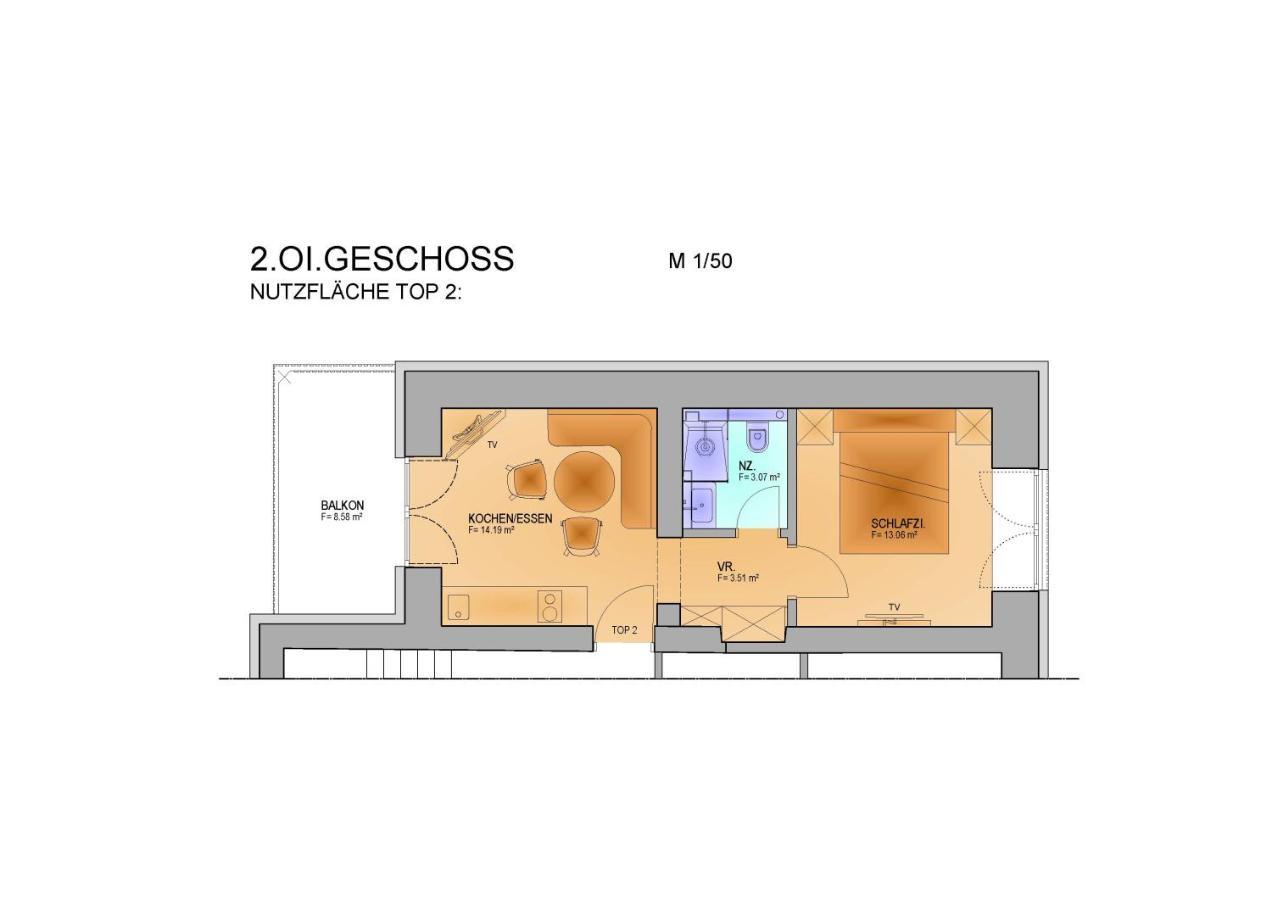Apartment mit Balkon