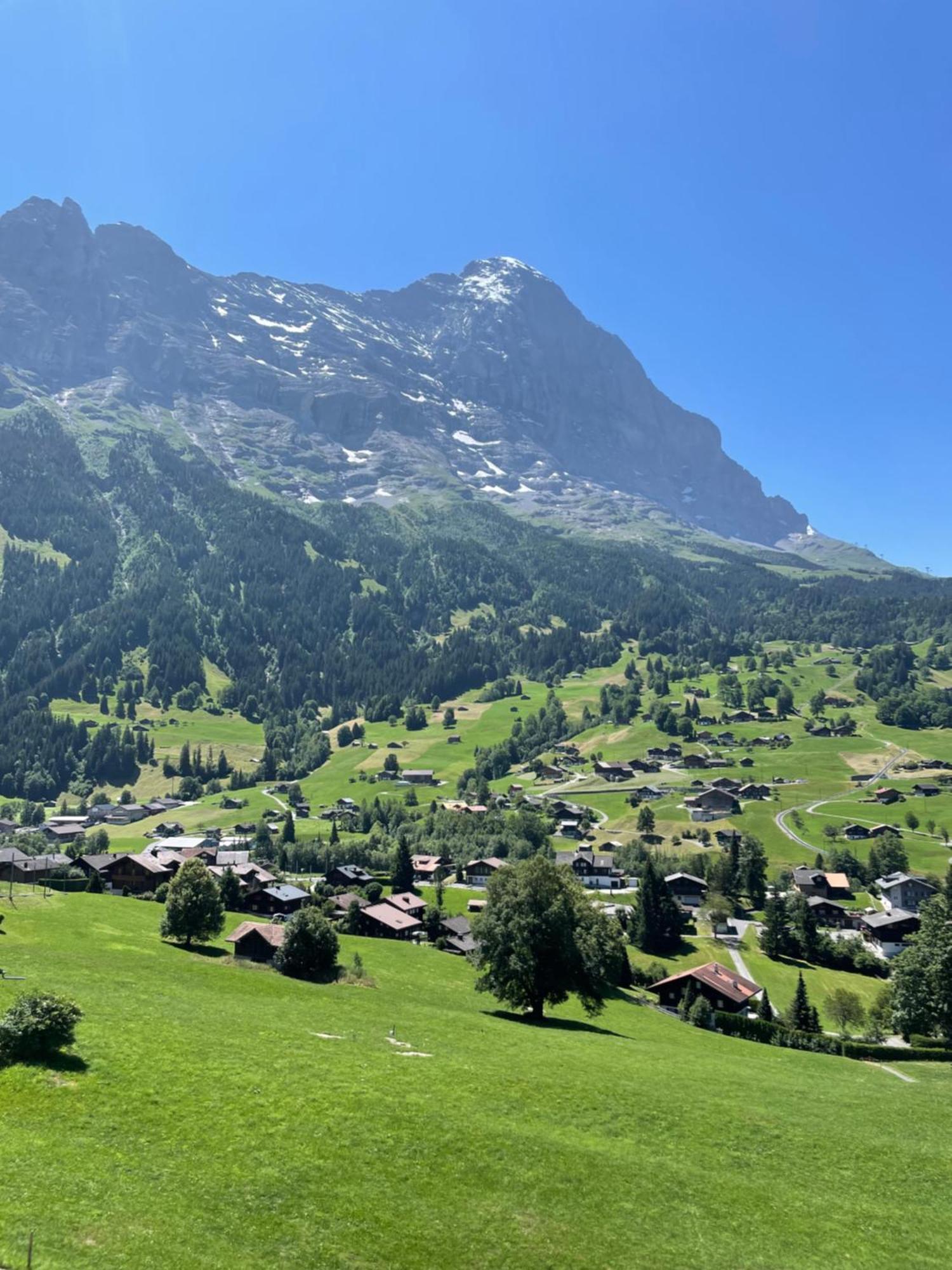 Doppel- oder Zweibettzimmer mit Eigerblick und Balkon