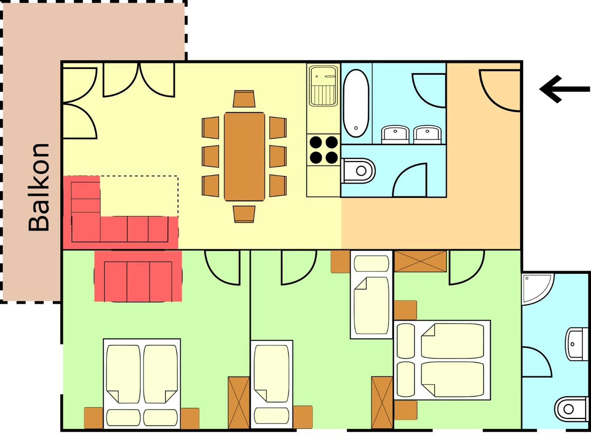 Deluxe Apartment mit 3 Schlafzimmern