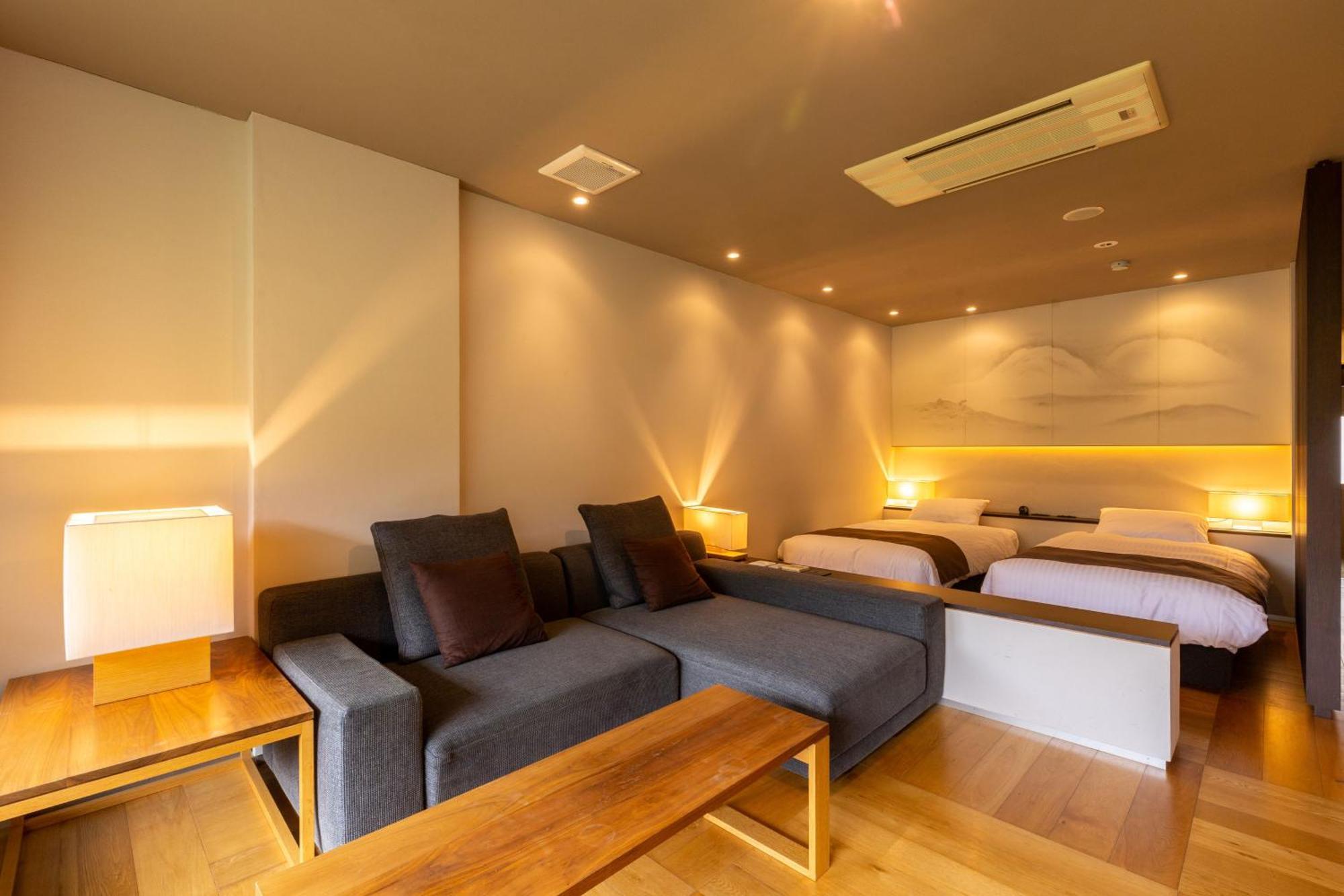 [Edificio principal] Habitación doble con 2 camas moderna, de estilo japonés, con cabina de ducha - Solo para adultos