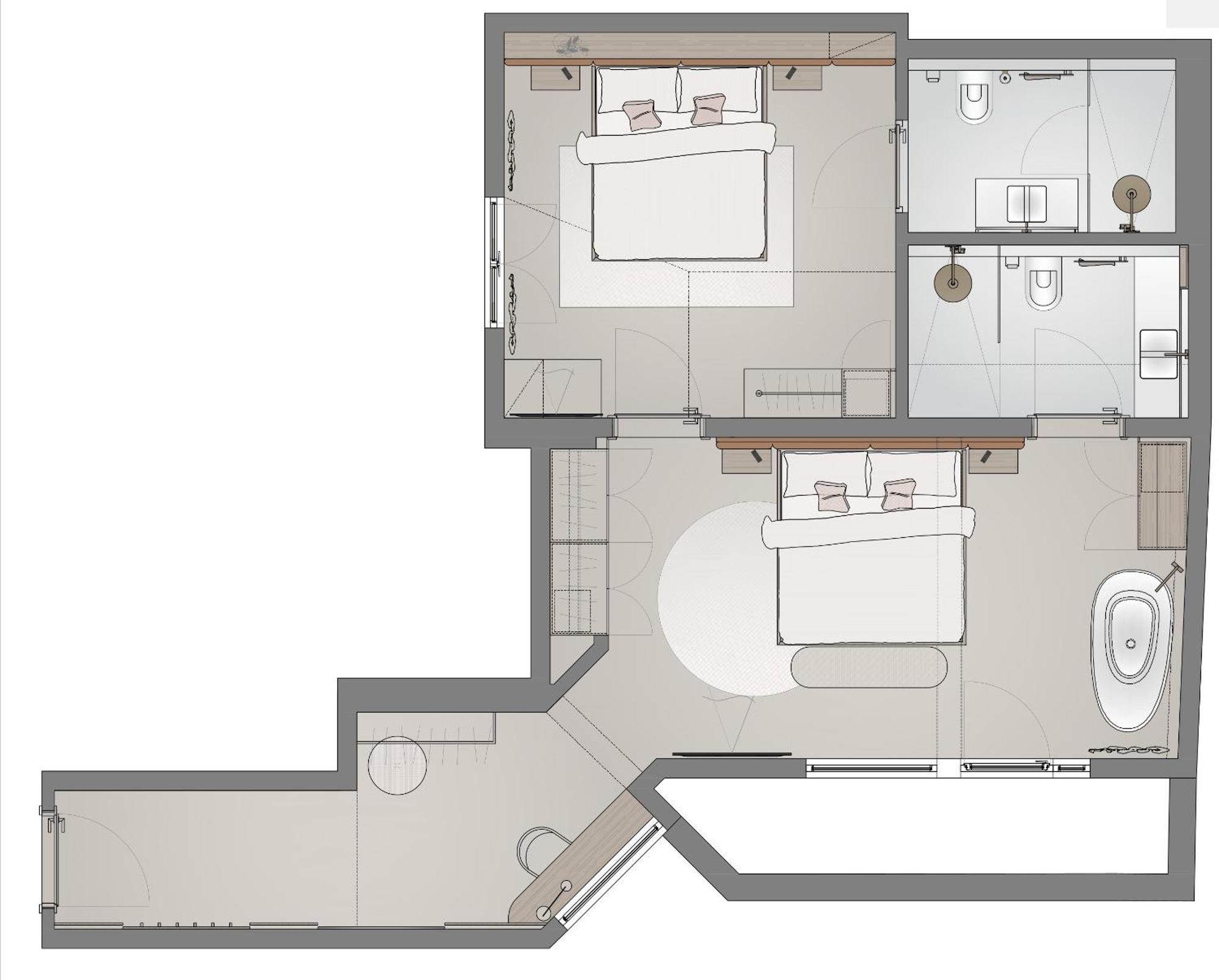 Suite mit 2 Schlafzimmern