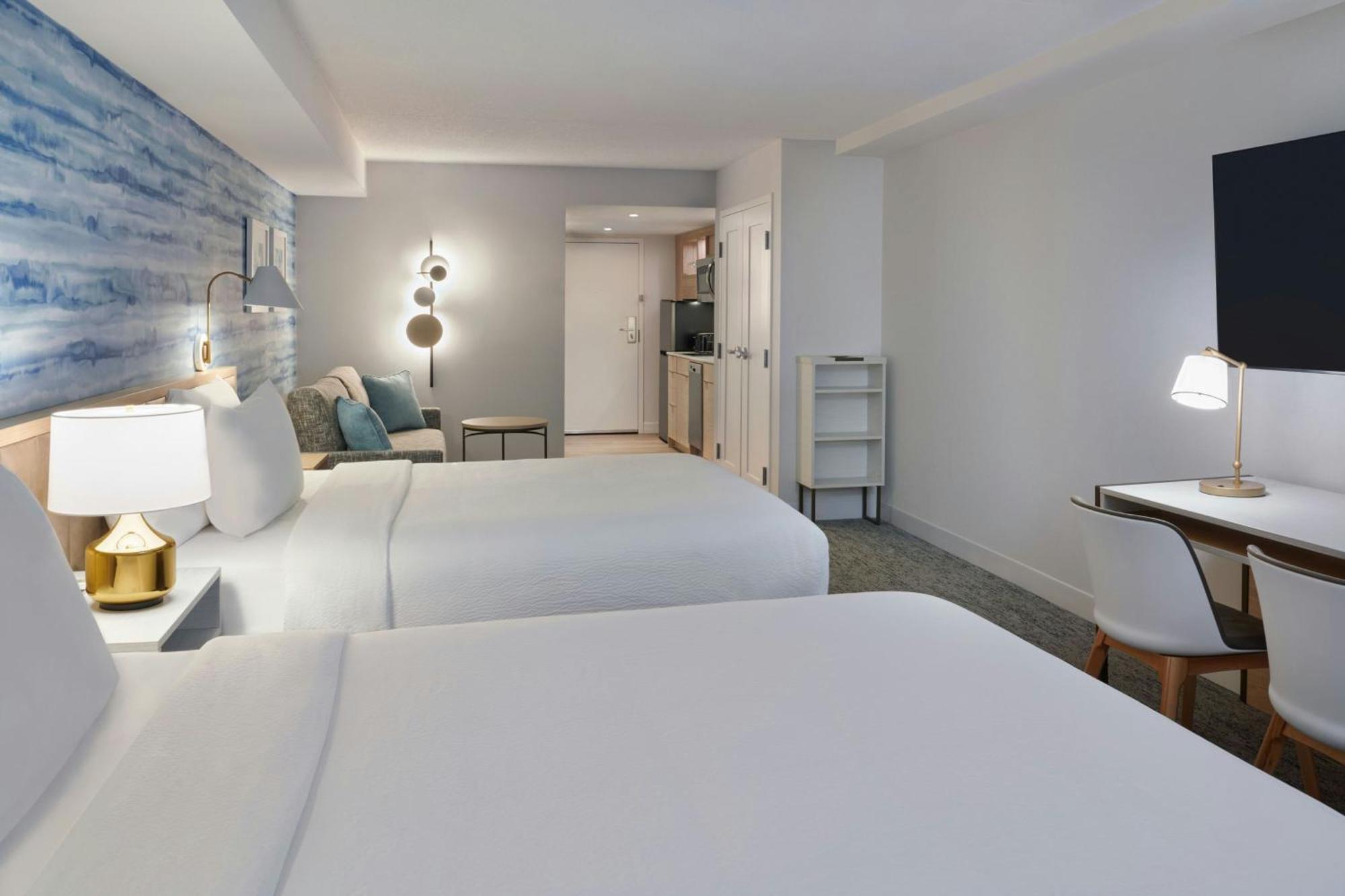 Studio with Two Queen Beds and City View
