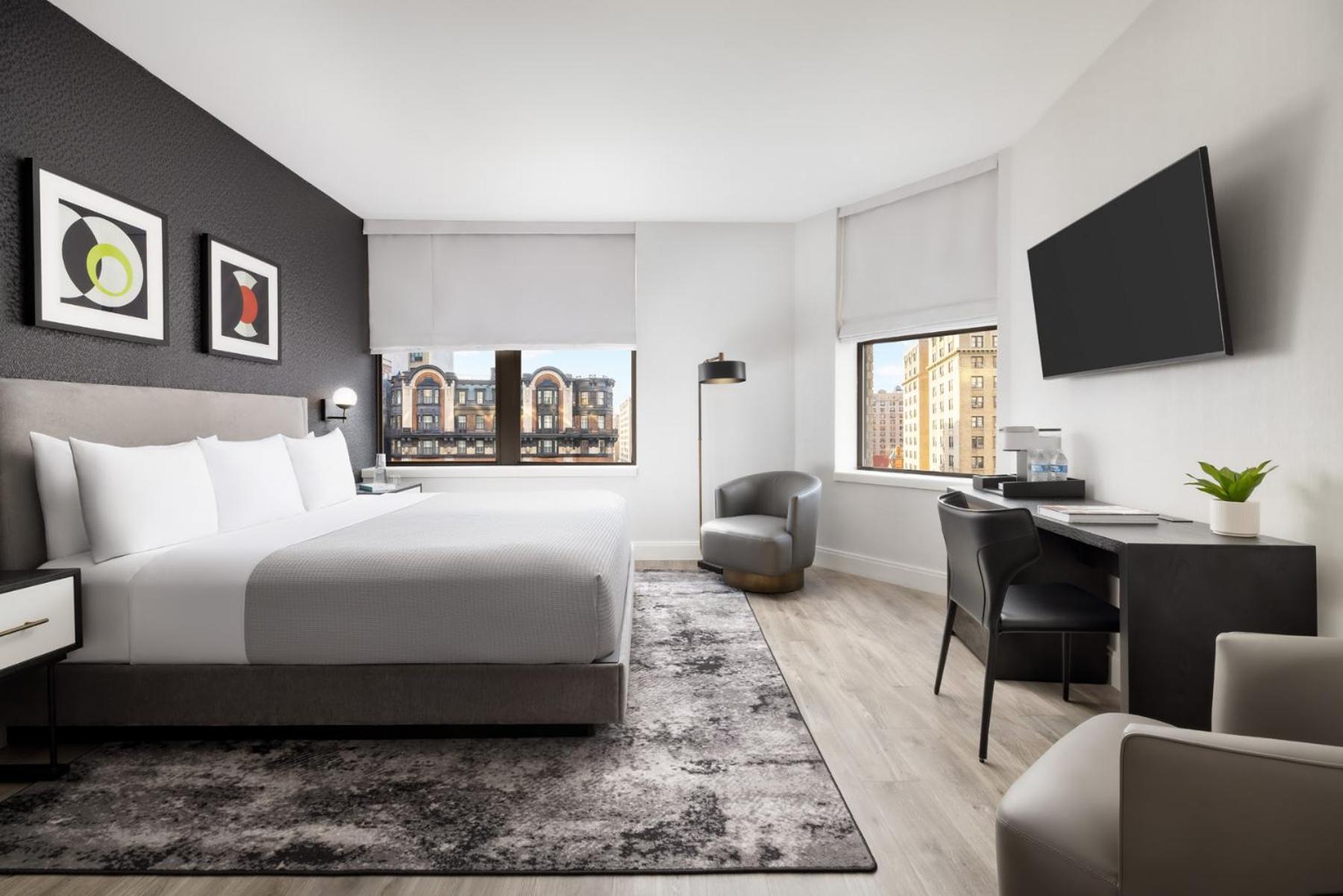 Alojamiento Deluxe con vistas a Broadway - 1 cama extragrande