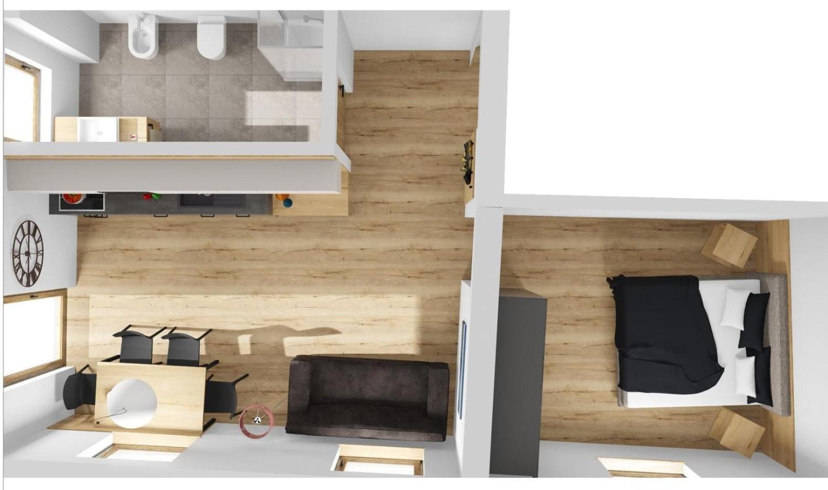 Appartamento con 1 Camera da Letto e Balcone