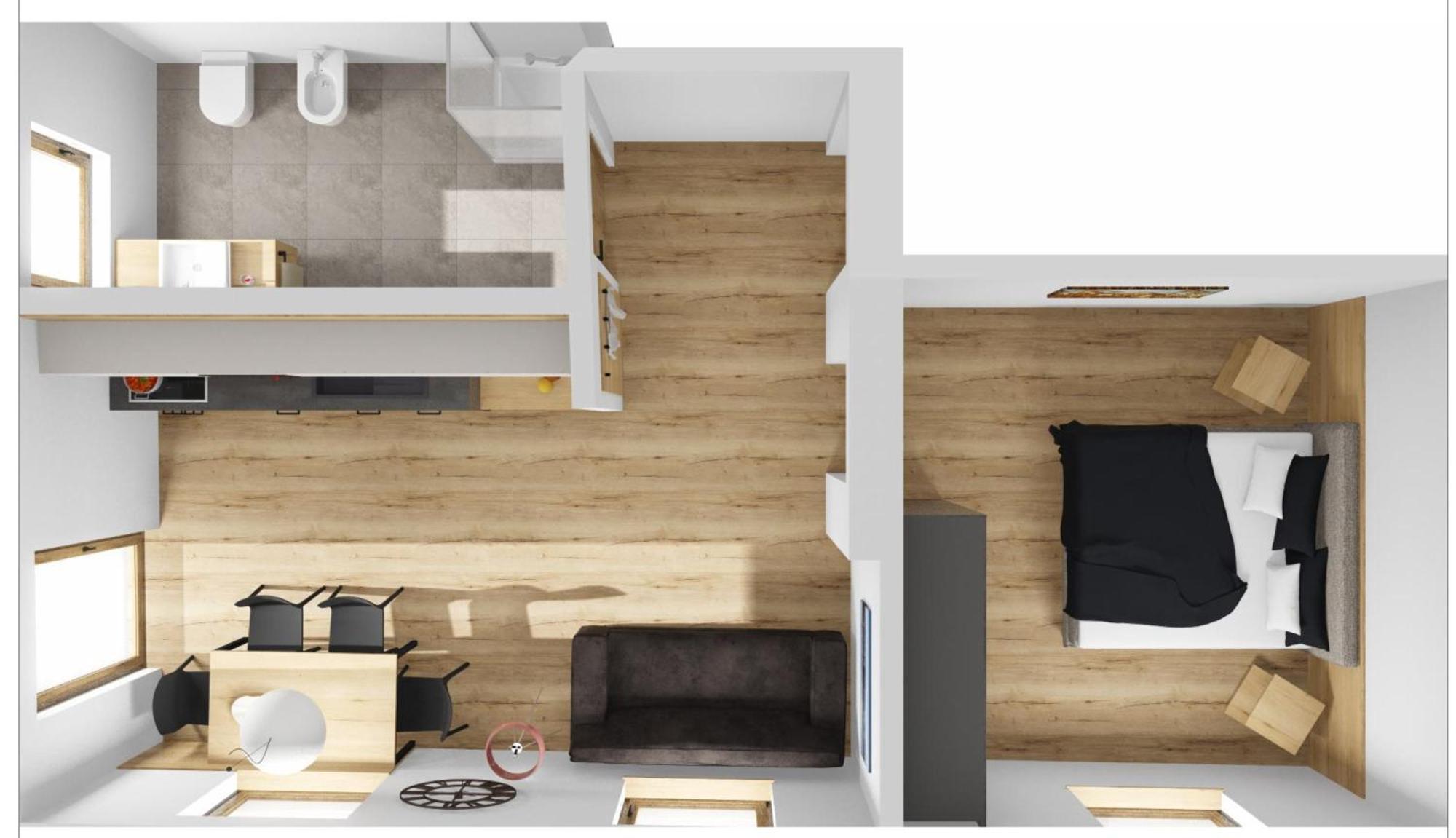 Appartamento con 1 Camera da Letto e Balcone