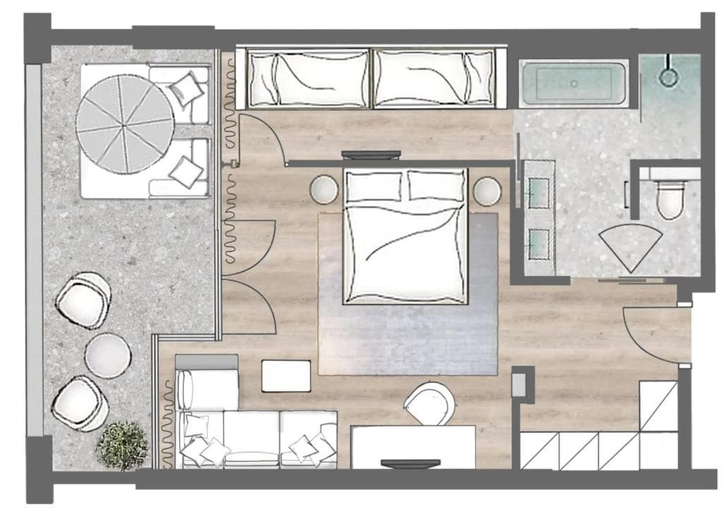 Familiensuite mit Balkon