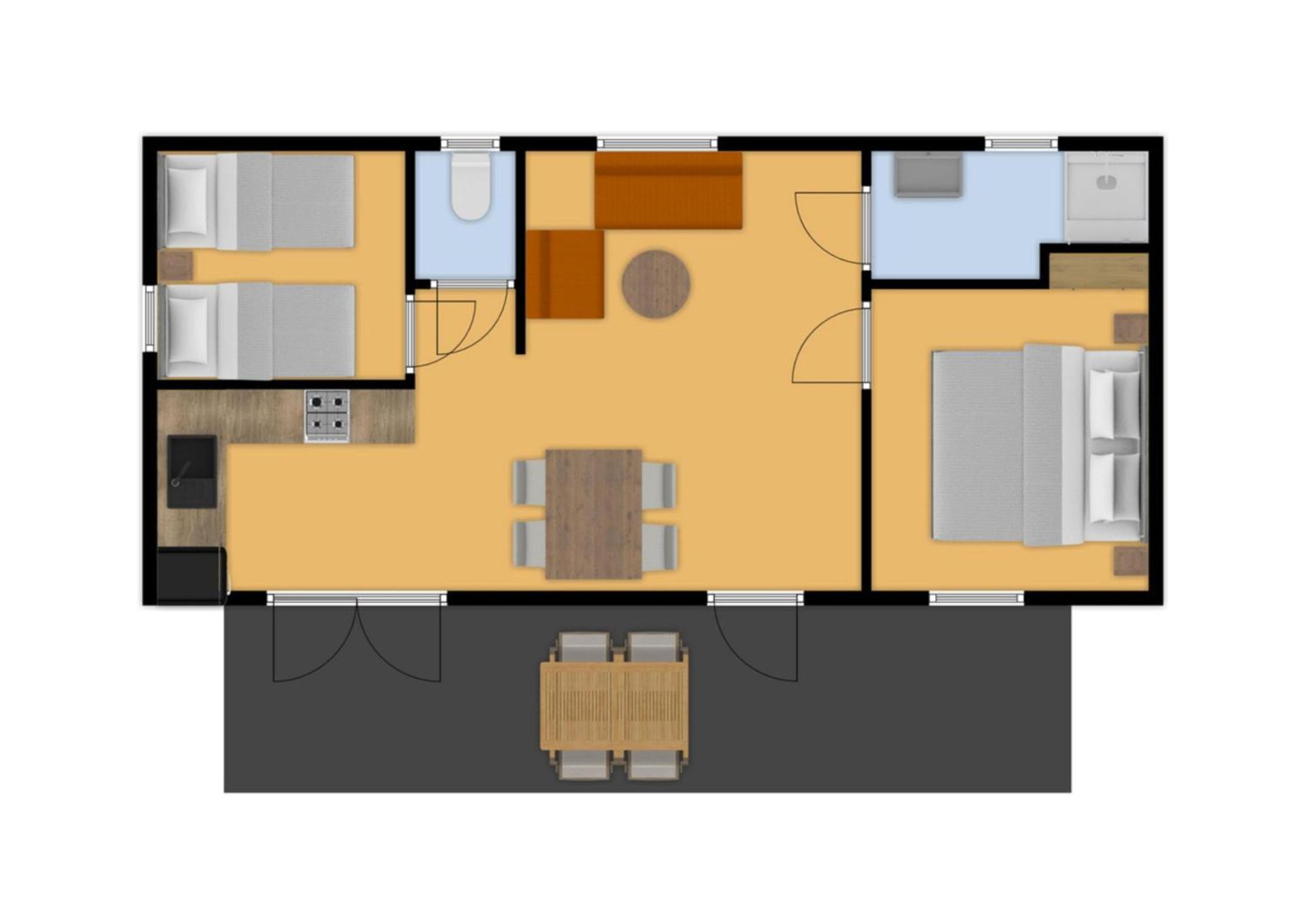 Chalet met 2 Slaapkamers