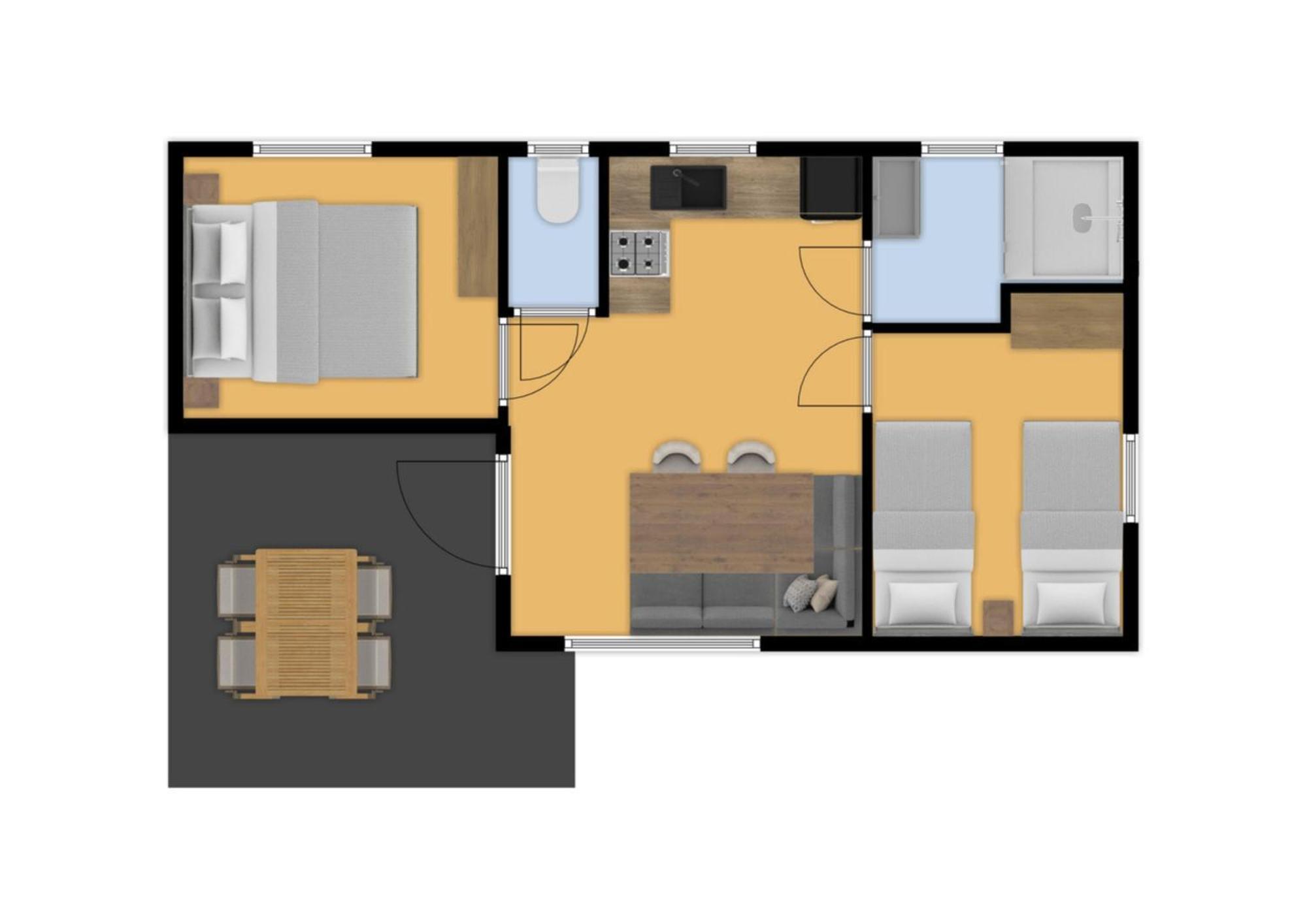 Chalet met 2 Slaapkamers