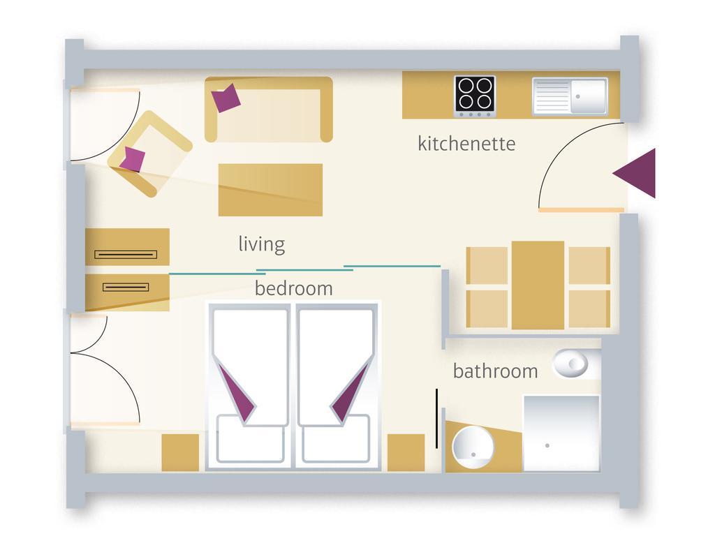 Deluxe Ferienwohnung mit Doppelbett und Balkon/Terrasse