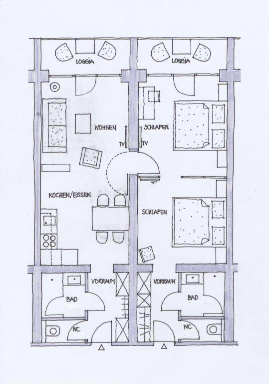 Apartment mit 2 Schlafzimmern, Balkon und Seeblick