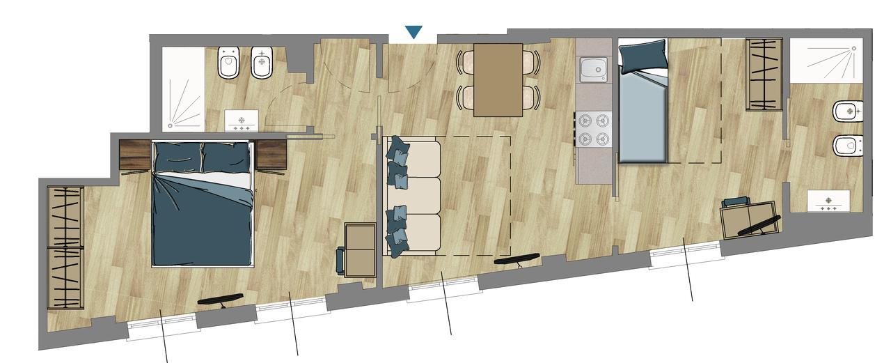Appartamento con 2 Camere da Letto