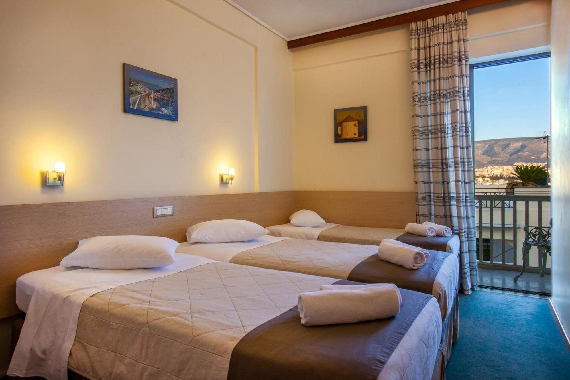 Habitación Doble con cama supletoria y vistas a la Acrópolis - 2 camas