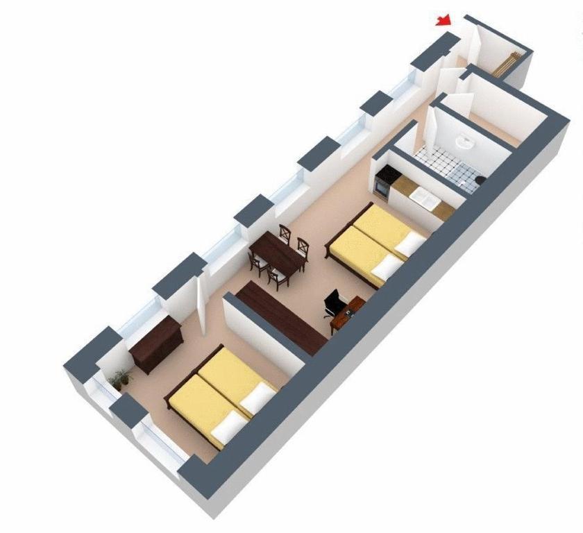 Apartment mit 4 Betten