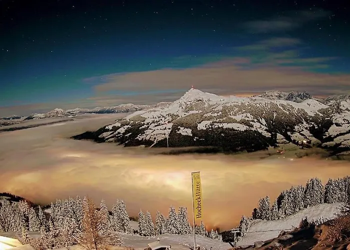 Hocheckhuette On Top of the Kitzbuehel Hahnenkamm Mountain